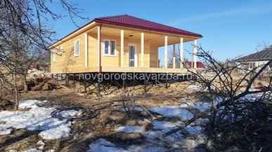 Строительство каркасного дома 8,6х13,10 в Псковской области