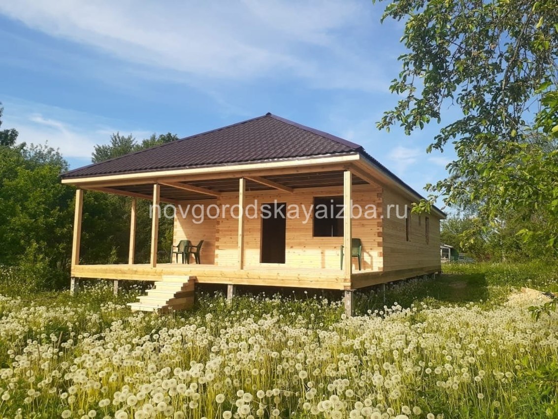 Дом из бруса под усадку