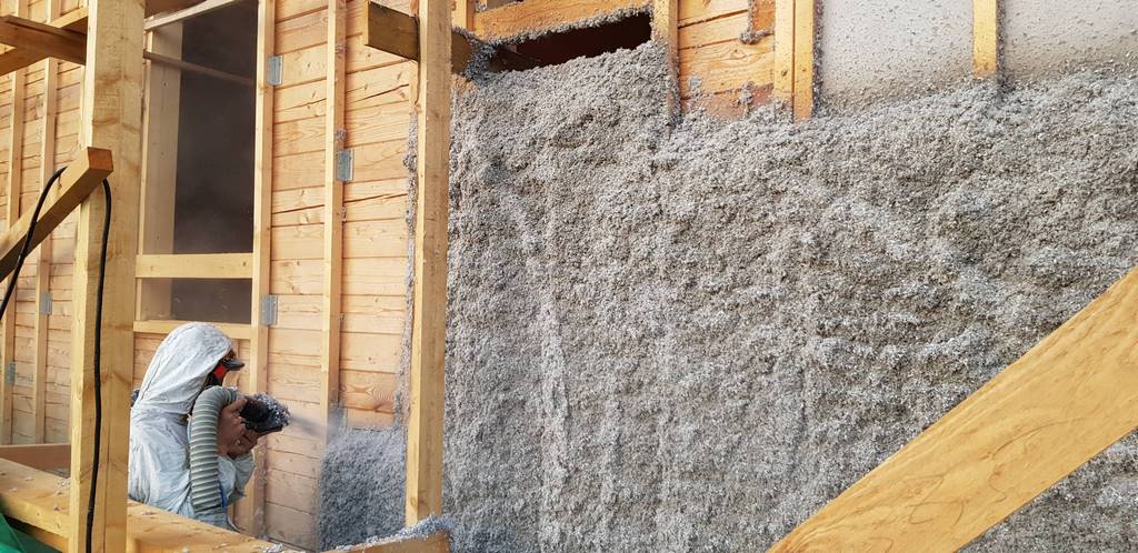 Утепление эковатой